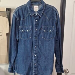 Levi's Dark Blue Denim Western Shirt